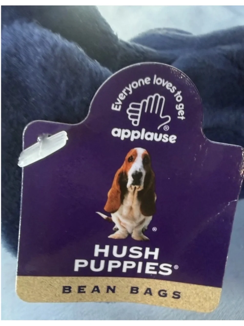 Vintage Hush Puppies Basset Hound Blazer Blue Applause Plush Beanbag NWT